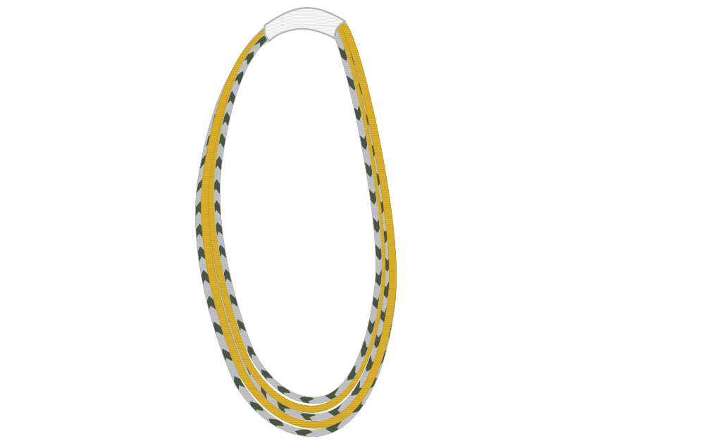 ALAMAR VERDE-OLIVA COM CINZA-CLARO alternados com AMARELO-OURO tamanho reduzido 10 (DEZ) UNIDADES