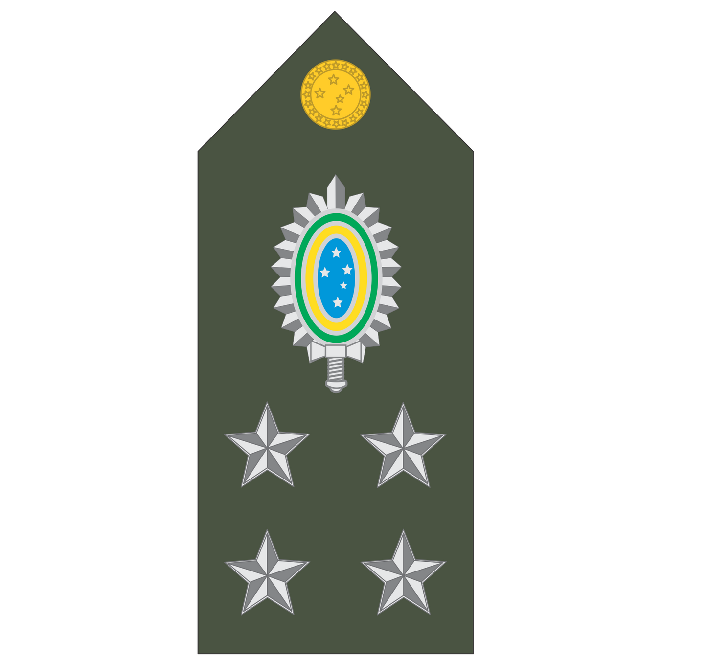 Platina ( ombreira ) Exército Brasileiro (par)