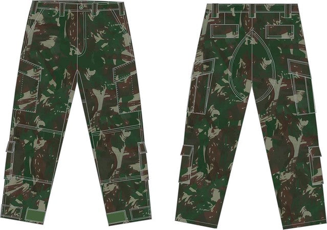 Calça camuflada modelo novo camuflado EB FEMININO