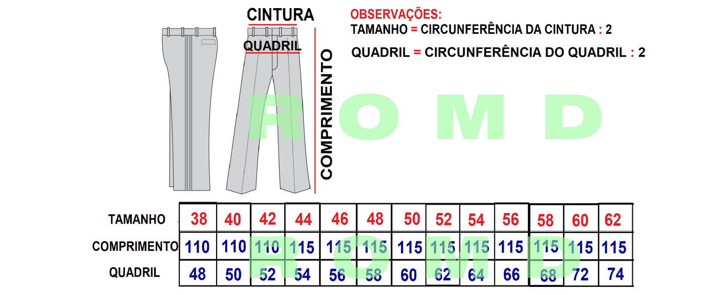 Calça masculina cinza para túnica Exército