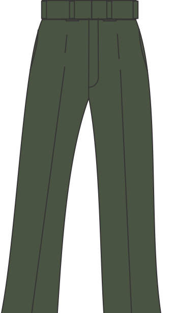 Calça masculina verde-oliva Exército