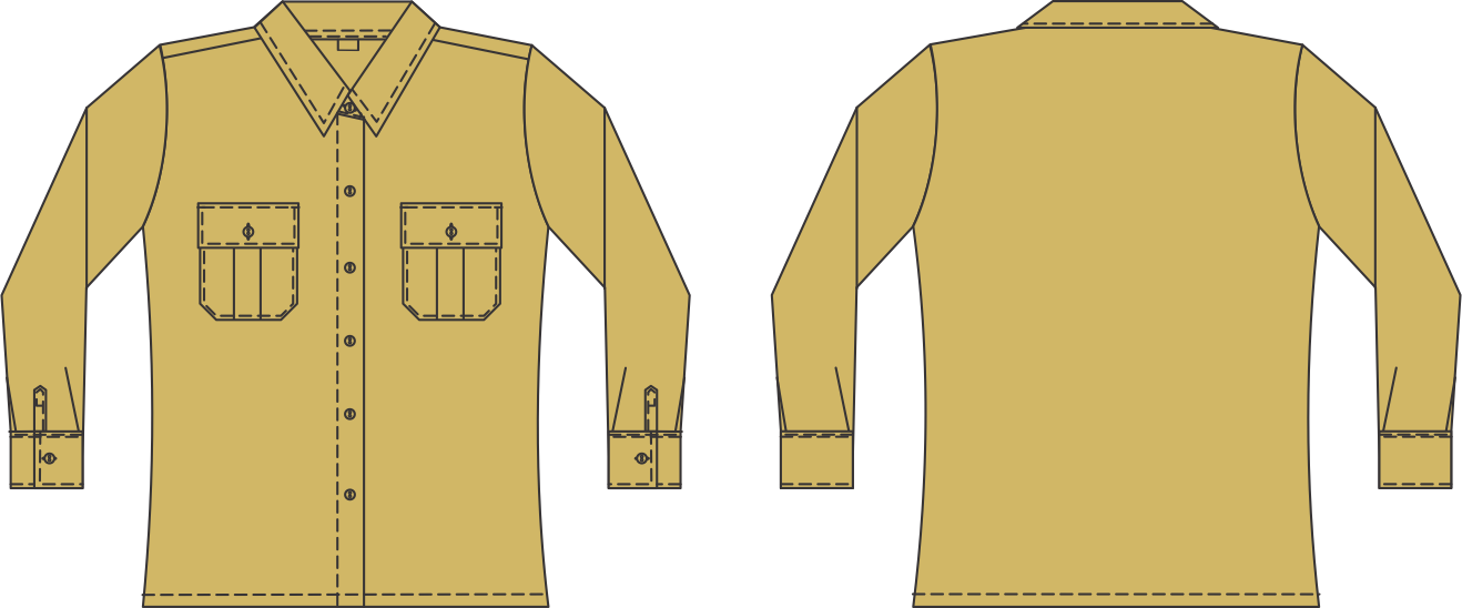 Camisa manga comprida bege