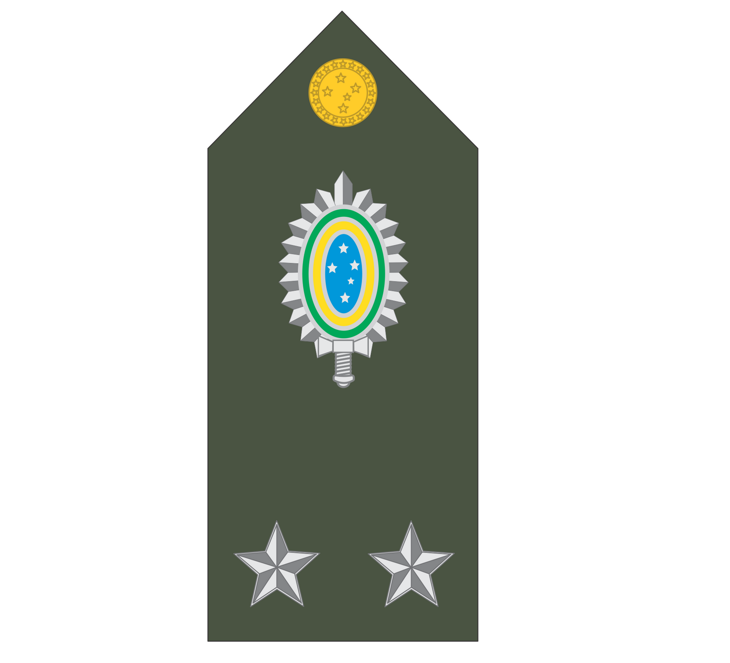 Platina ( ombreira ) Exército Brasileiro (par)