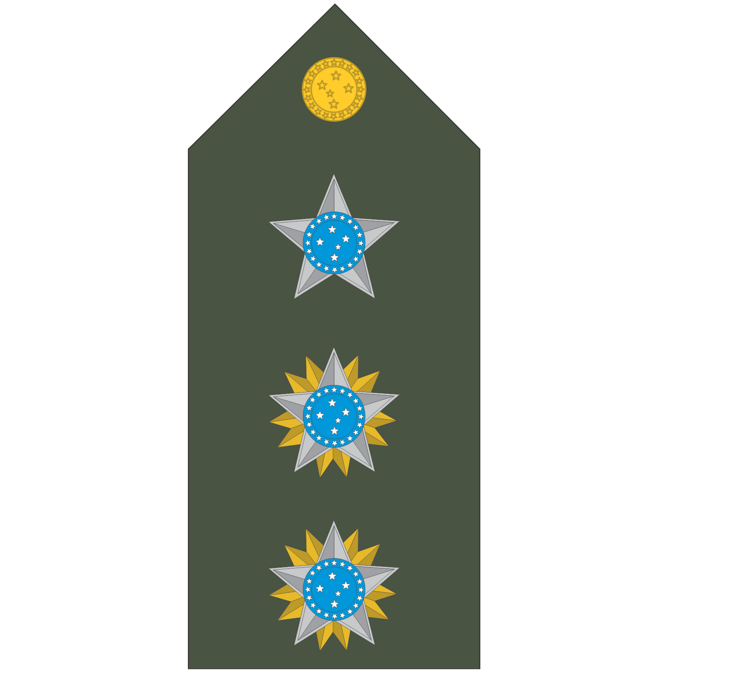 Platina ( ombreira ) Exército Brasileiro (par)