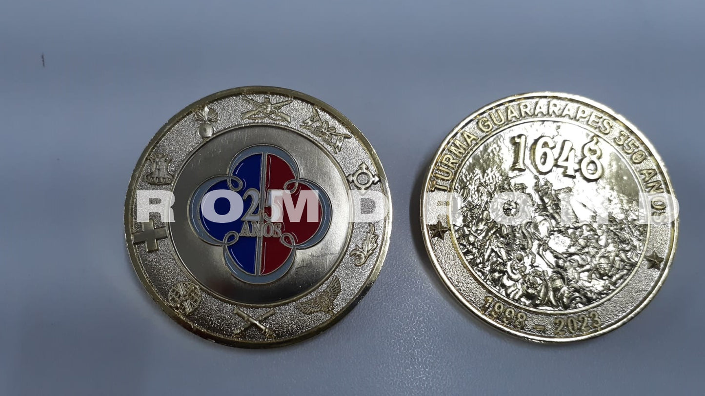 MOEDA ( COIN ) EM 3D ALTO-RELEVO: TURMA CFS 1998 GOLD