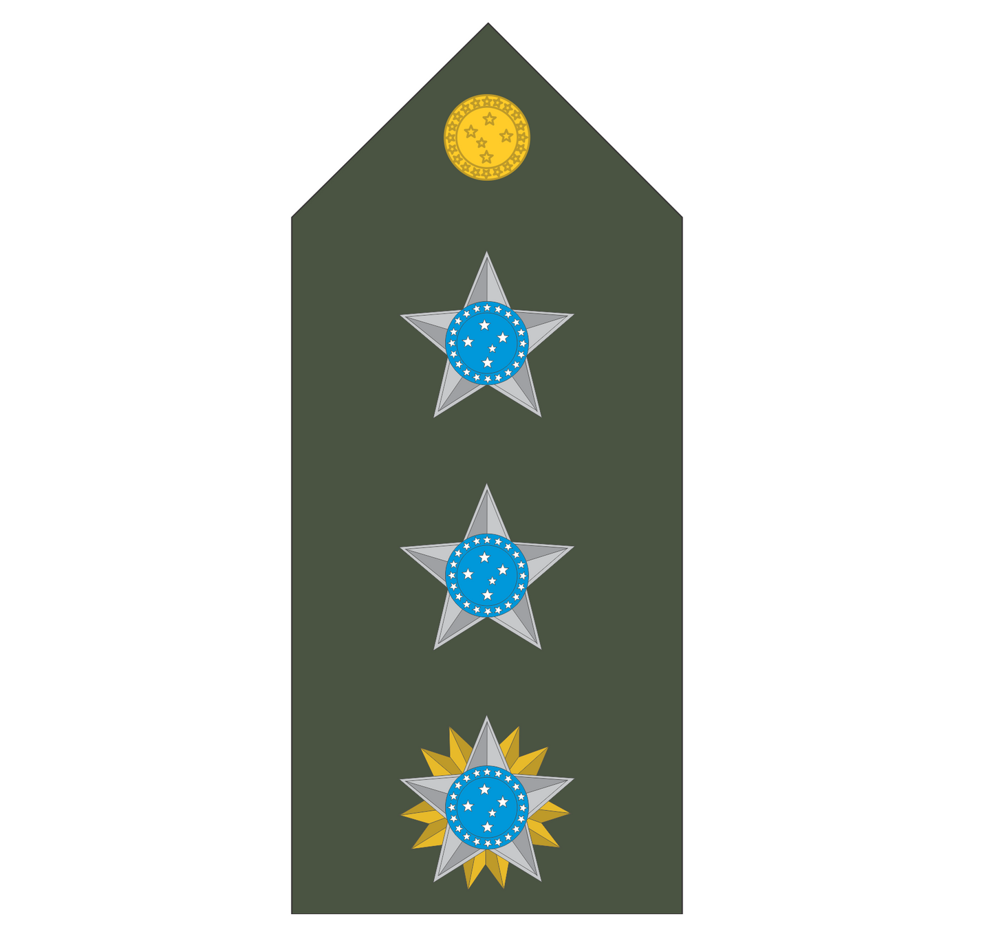 Platina ( ombreira ) Exército Brasileiro (par)