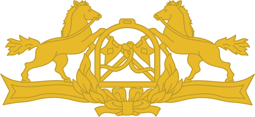 Distintivo metálico da Escola de Equitação do Exército - EsEqEx