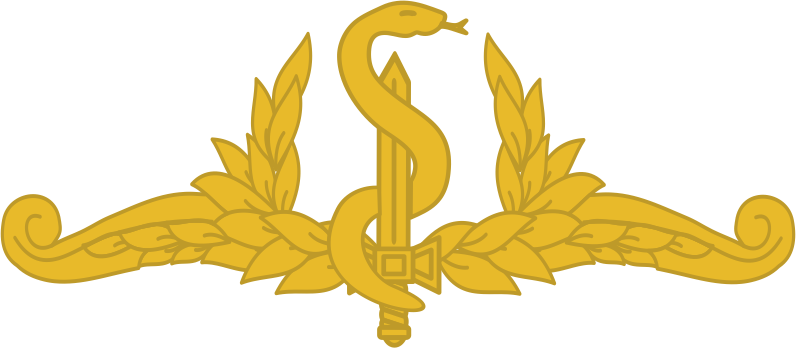 Distintivo metálico dos Cursos da Escola de Saúde do Exército