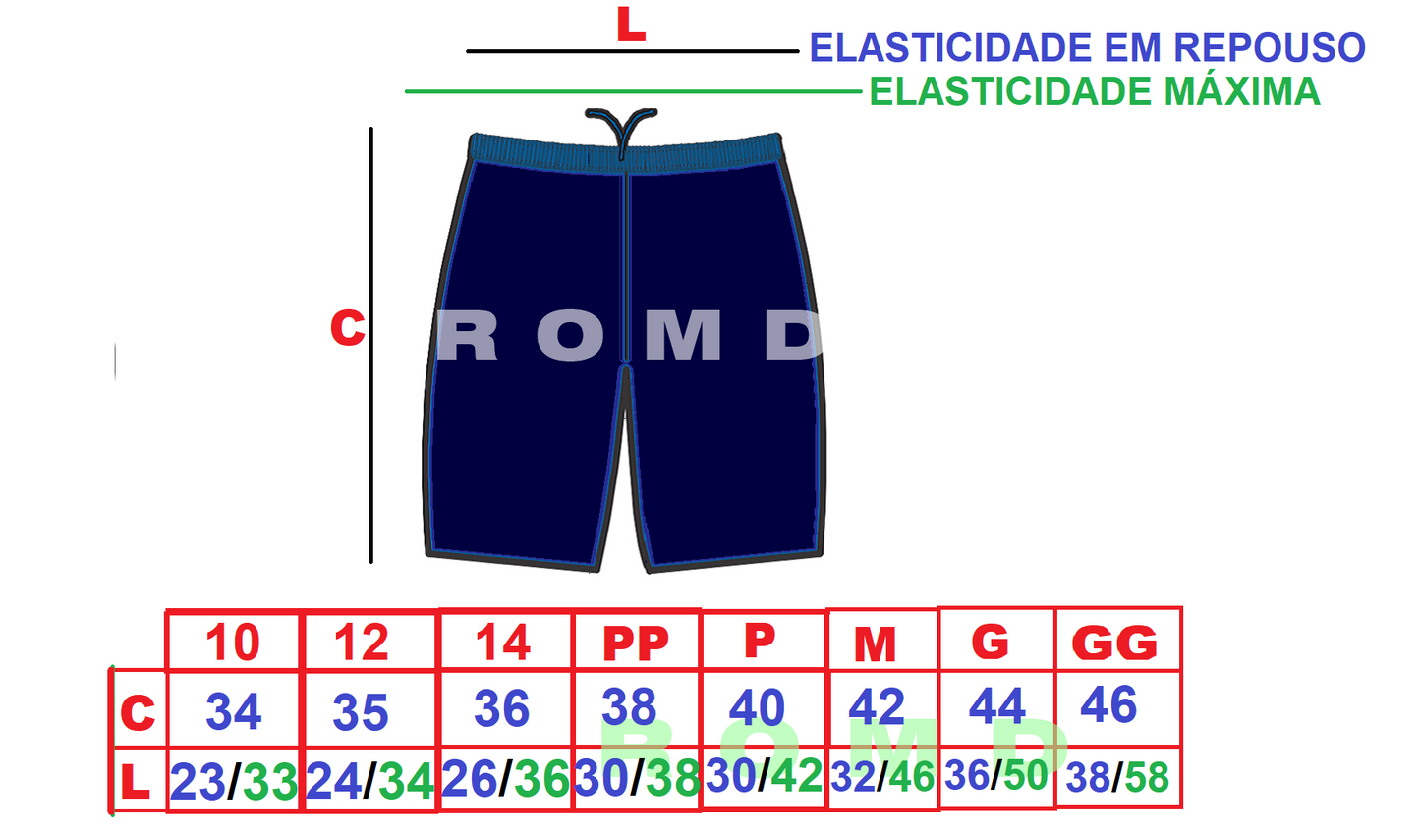 Uniforme Colégio Militar: BERMUDA FEMININA AZUL-MARINHO