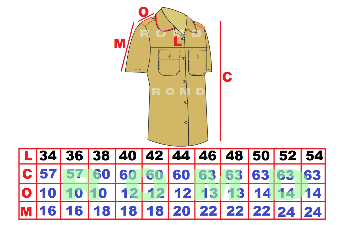 Uniforme Colégio Militar: BLUSA (camisa) CÁQUI MEIA-MANGA FEMININA completa