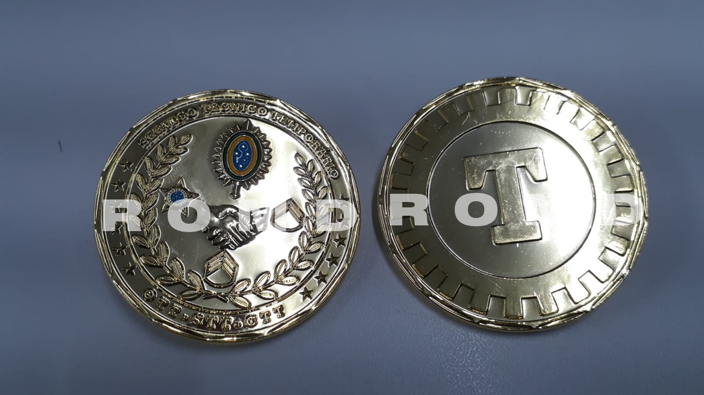 MOEDA ( COIN ) EM 3D ALTO-RELEVO: SERVIÇO TÉCNICO TEMPORÁRIO ( QTT )