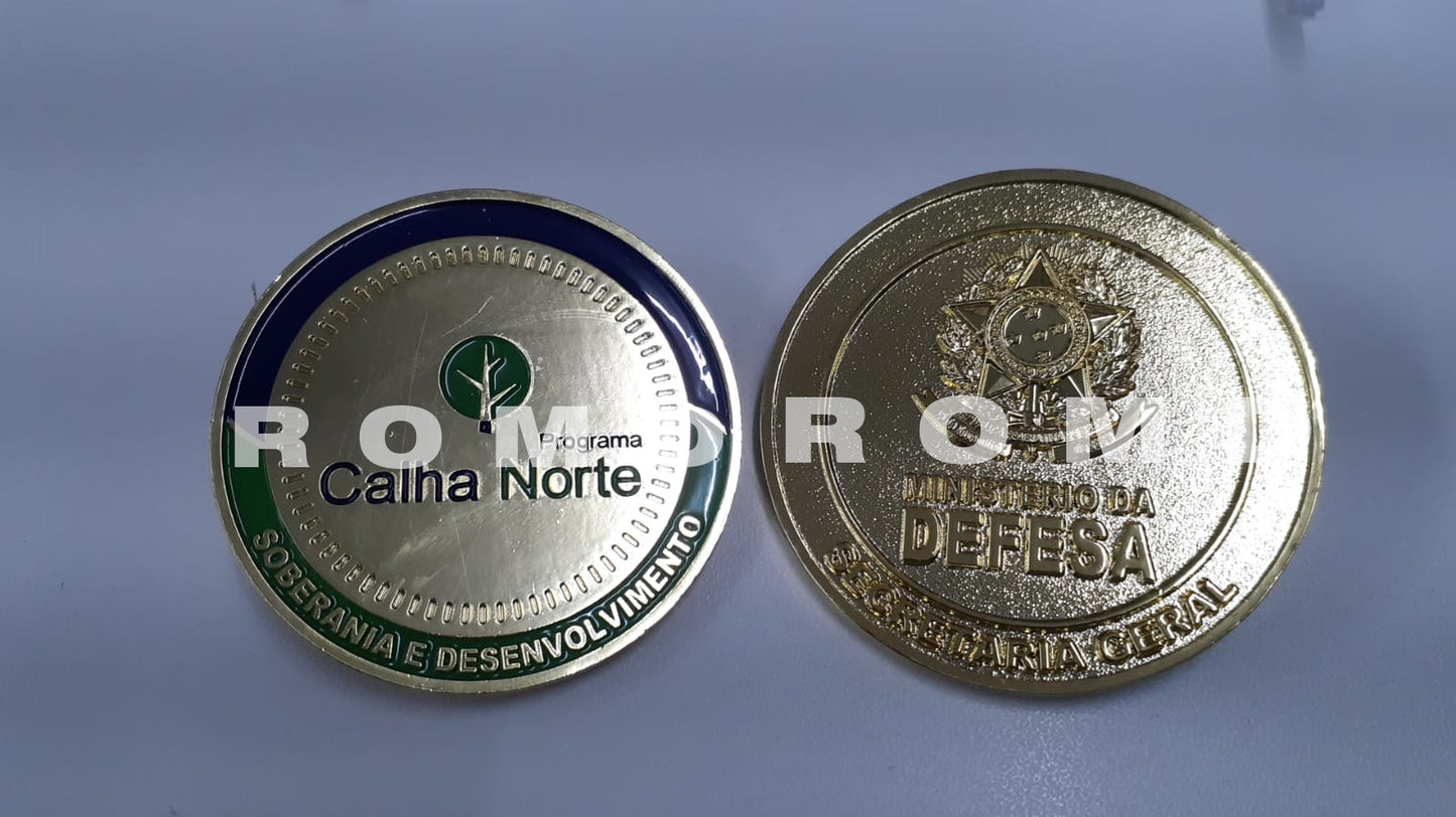 MOEDA ( COIN ) EM 3D ALTO-RELEVO: MINISTÉRIO DA DEFESA ( MD ) PROJETO CALHA NORTE