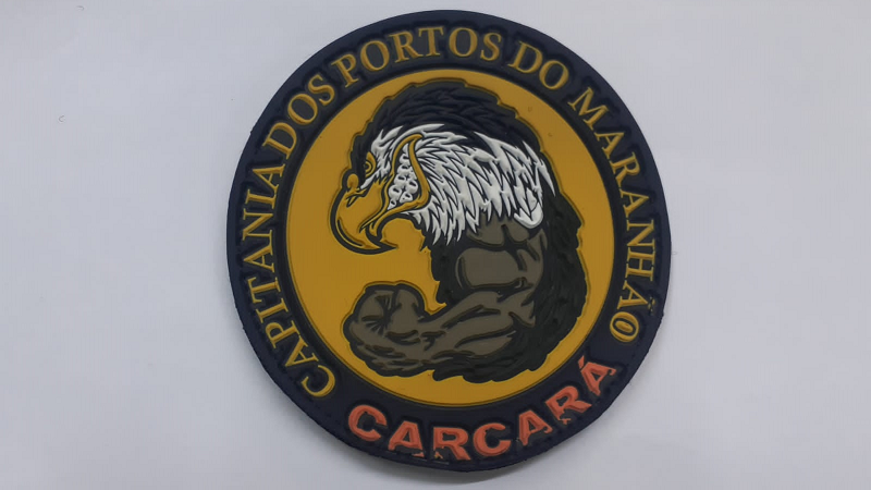 Distintivo emborrachado redondo Capitania dos Portos Maranhão CARCARÁ