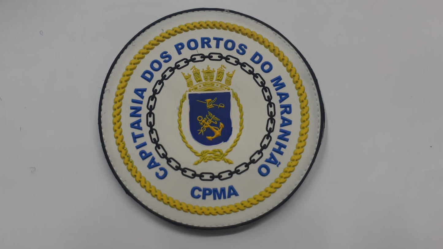 Distintivo emborrachado redondo Capitania dos Portos Maranhão CPMA
