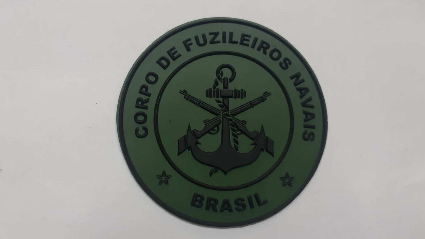 Distintivo emborrachado redondo CORPO DE FUZILEIROS NAVAIS