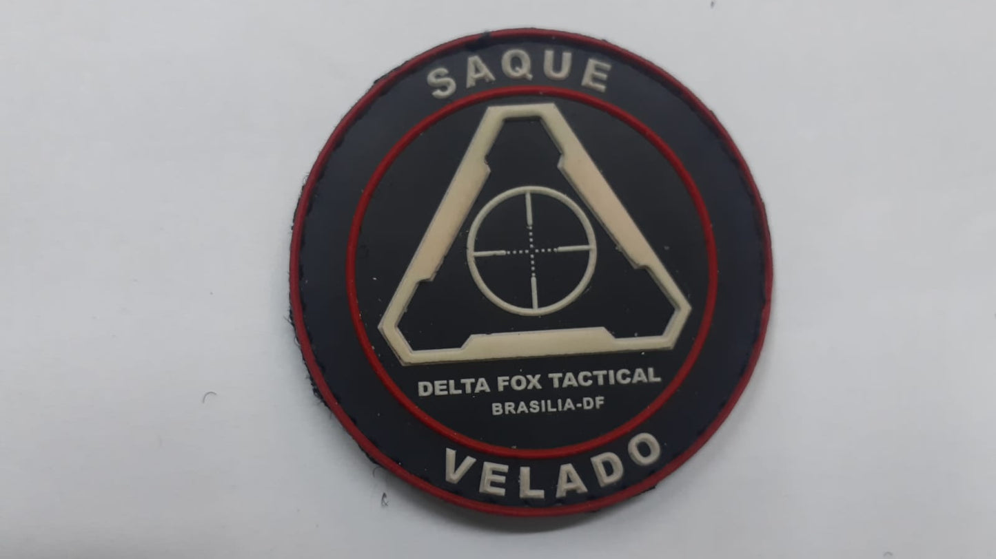 Distintivo emborrachado redondo SAQUE VELADO