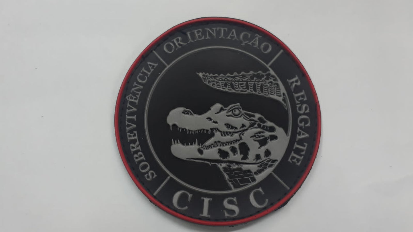 Distintivo emborrachado redondo Sobrevivência Orientação Resgate CISC
