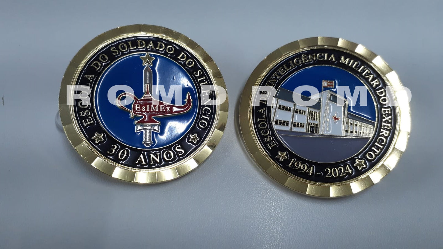 MOEDA ( COIN ) EM 3D ALTO-RELEVO: 30 ANOS EsIMEx ( ESCOLA DE INTELIGENCIA DO EXERCITO )