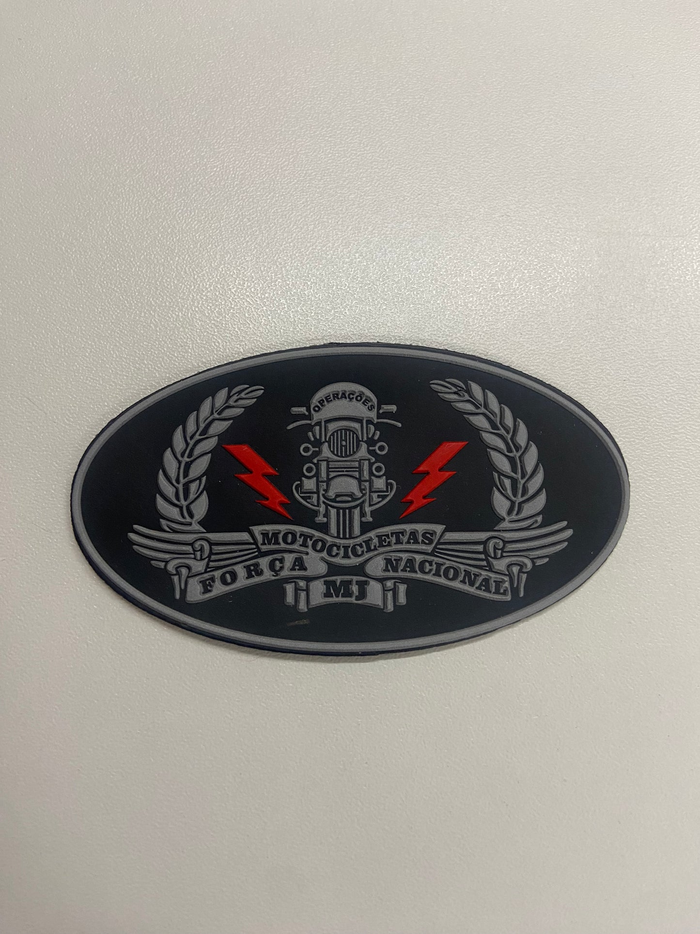 Distintivo emborrachado elipse Operações Motocicletas Força Nacional