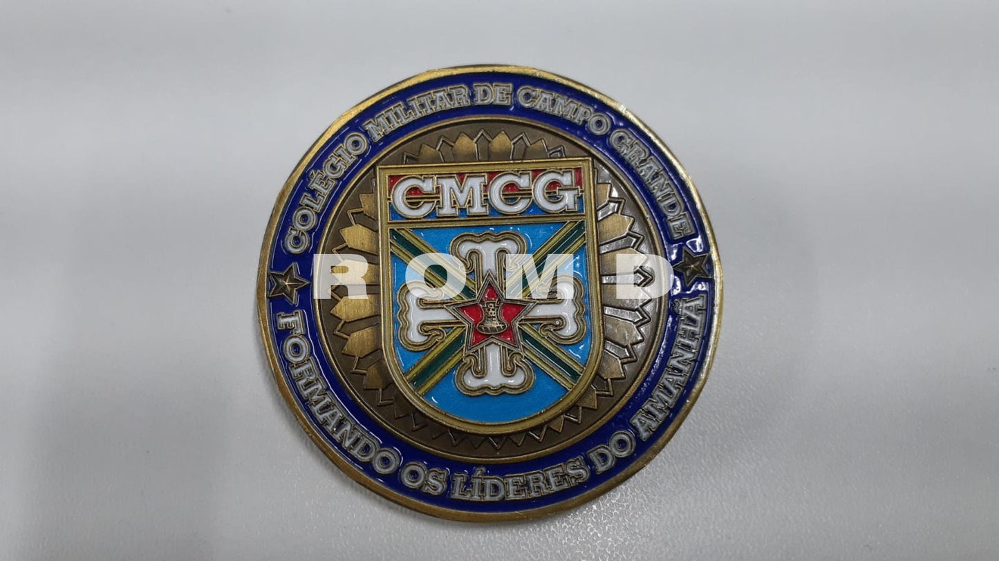 MOEDA ( COIN ) EM 3D ALTO-RELEVO: COLEGIO MILITAR DE CAMPO GRANDE ( CMCG ) FORMANDOS 2023