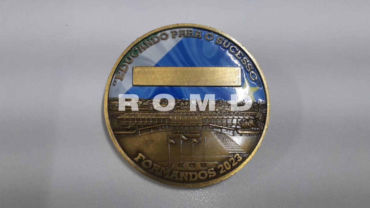 MOEDA ( COIN ) EM 3D ALTO-RELEVO: COLEGIO MILITAR DE CAMPO GRANDE ( CMCG ) FORMANDOS 2023