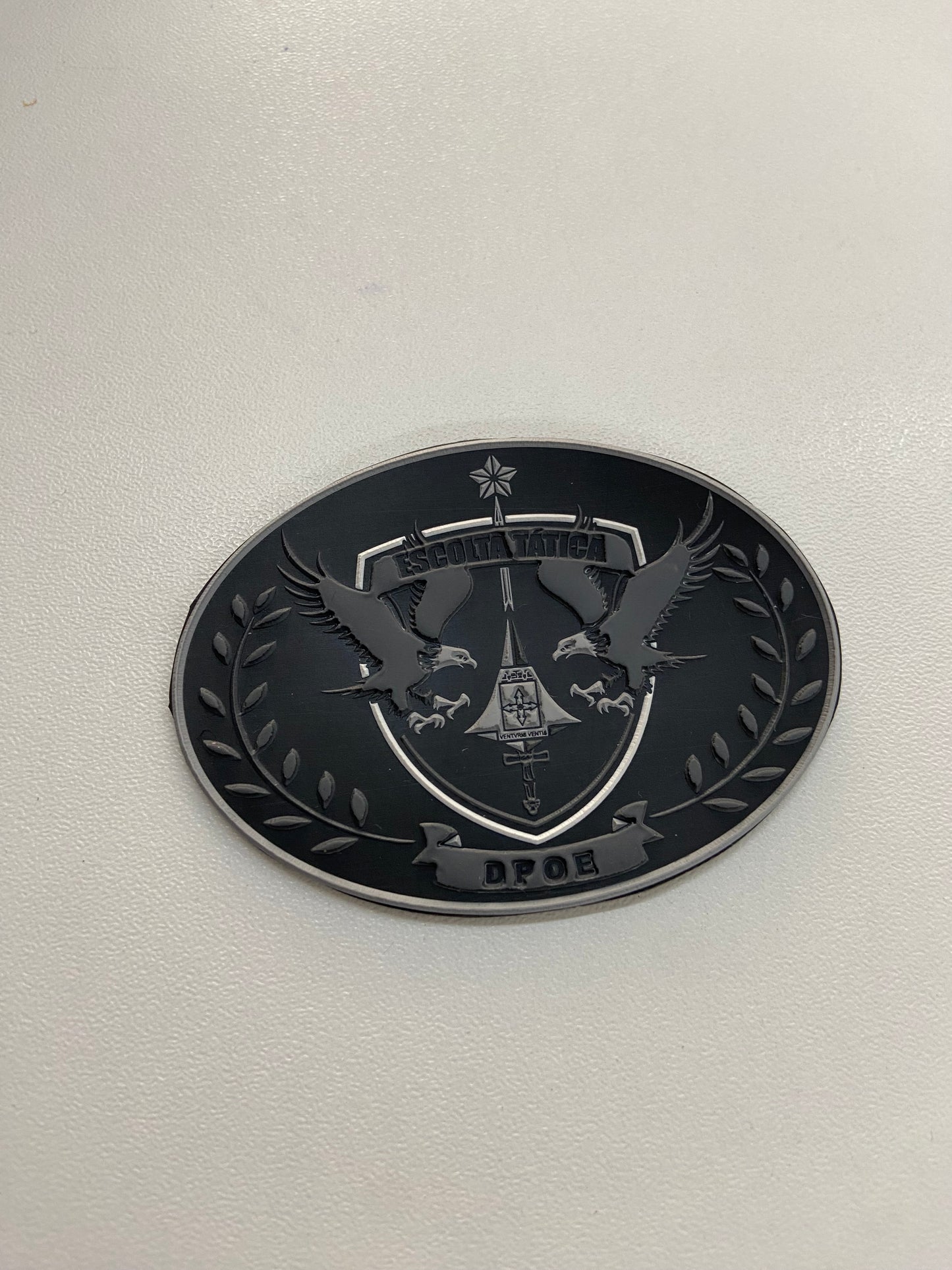 Distintivo emborrachado elipse Escolta Tática DPOE