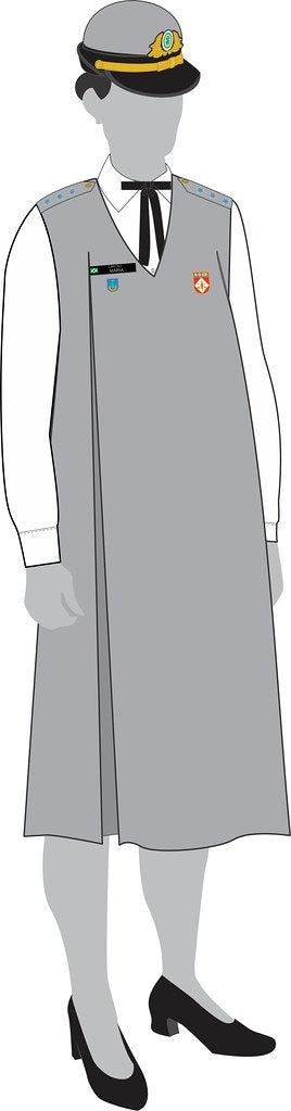 UNIFORME GESTANTE EXÉRCITO: 1° Uniforme de Gestante (CINZA)