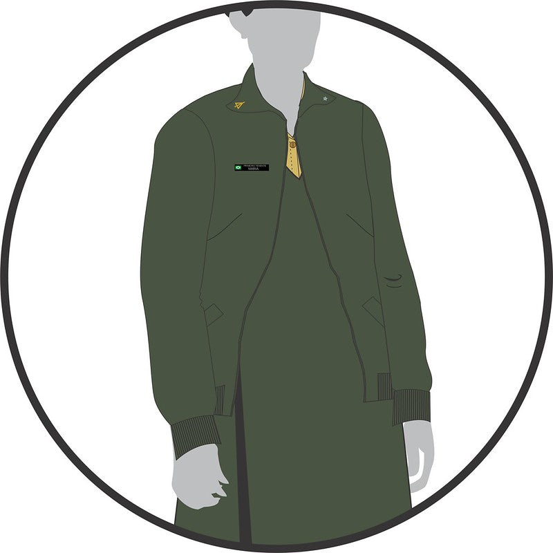 UNIFORME GESTANTE EXÉRCITO: 4° Uniforme de Gestante VESTIDO E CAMISA GESTANTE