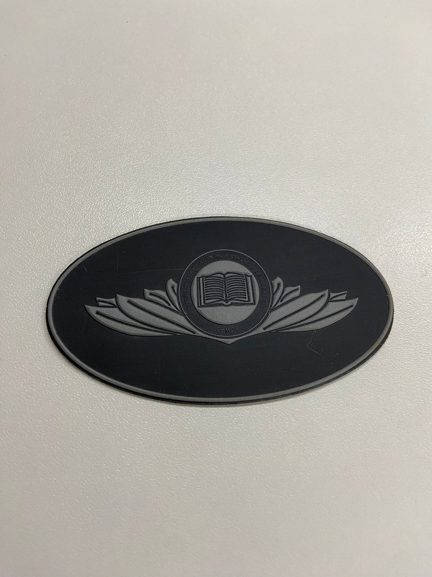 Distintivo emborrachado elipse CTIVI (Investigação de Técnica em Incêndio) PERÍCIA DE INCÊNDIO
