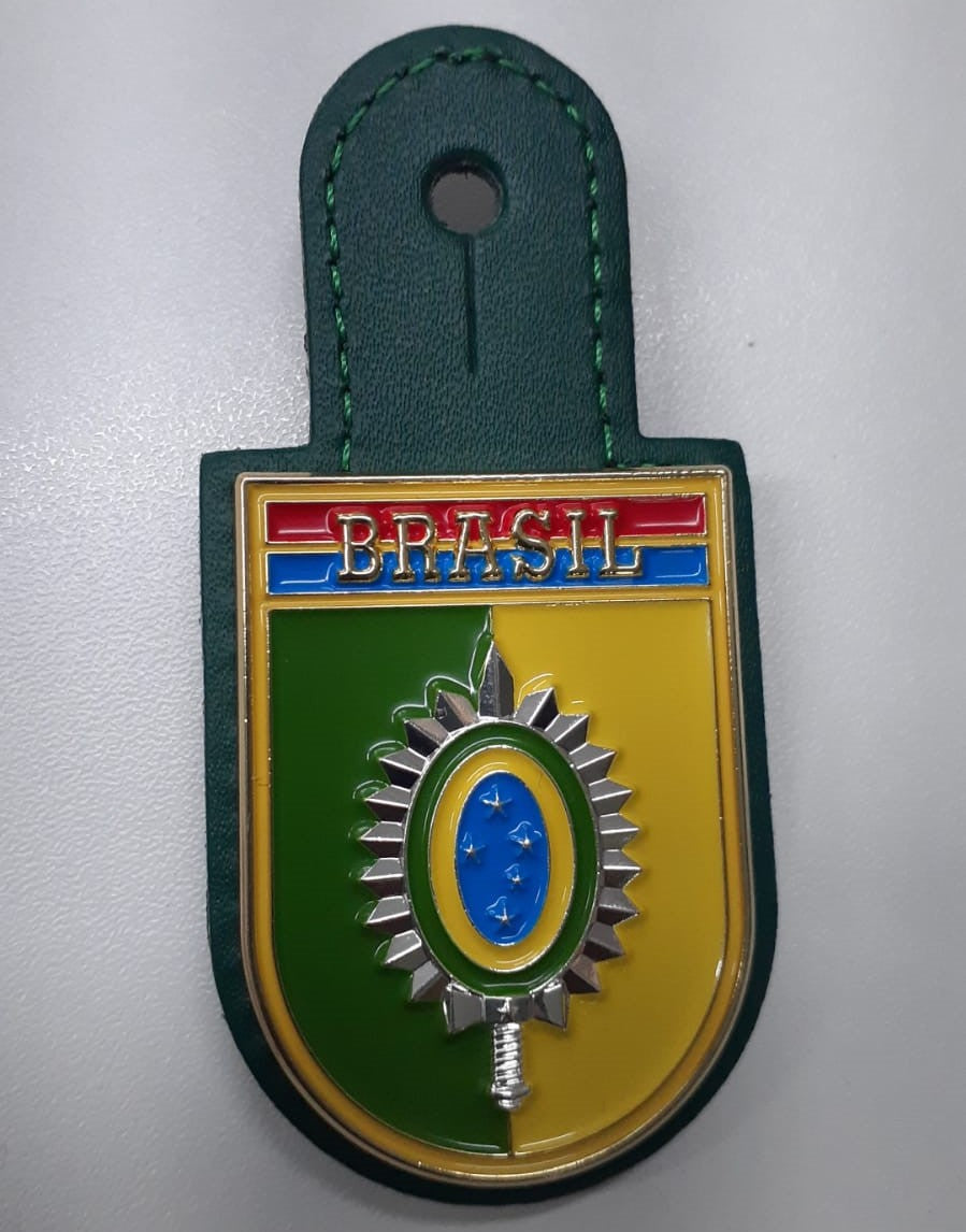 Distintivo metálico de Organização Militar BRASIL Missão Exterior - 3D ALTO-RELEVO (un)