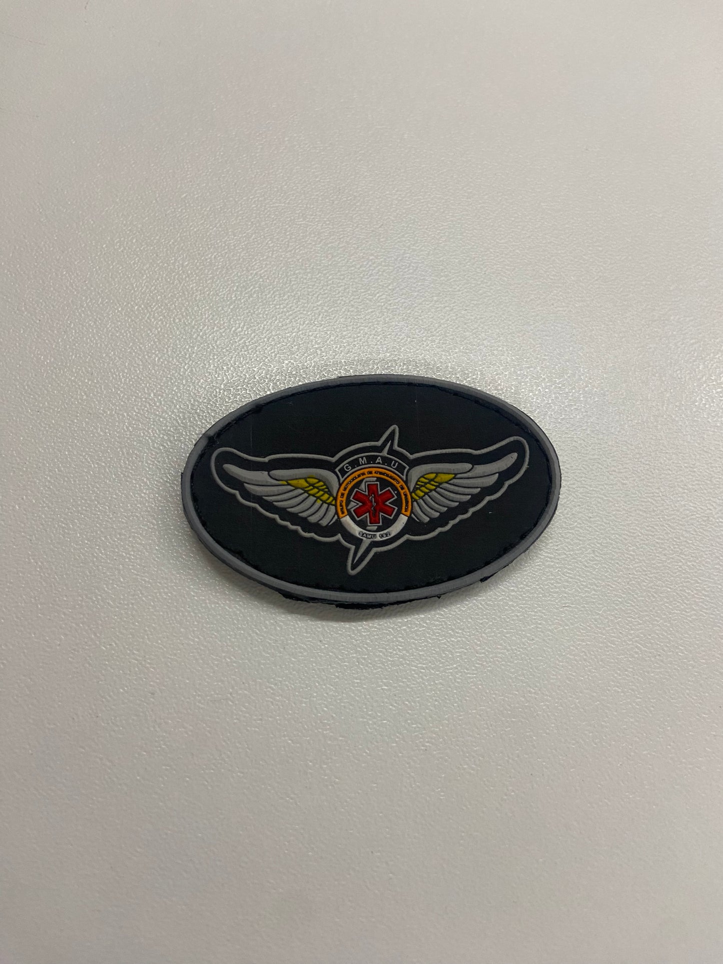 Distintivo emborrachado elipse GMAU pequeno (4x3cm)