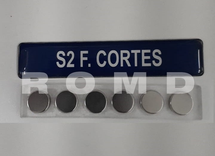 PLAQUETA - TARJETA DE IDENTIFICAÇÃO ACRÍLICA FIXAÇÃO POR SUPER IMÃ