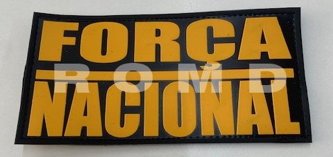 Distintivo emborrachado PLACA IDENTIFICAÇÃO COLETE FORCA NACIONAL