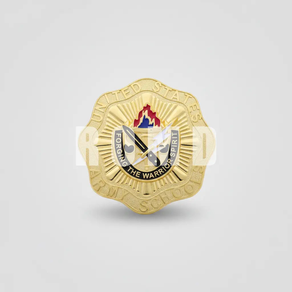 Distintivo Metálico US Army Schools - Forging the Warrior Spirit - 3D ALTO-RELEVO