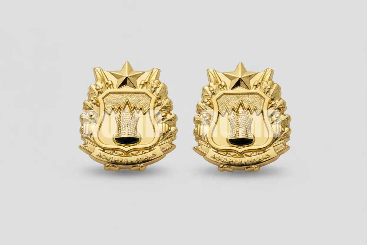 Distintivo Metálico de GOLA (arma quadro serviço) EXÉRCITO - 3D ALTO-RELEVO (PAR)