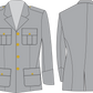 Uniforme do Exército: Túnica masculina cinza Exército