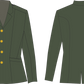 Túnica Feminina verde-oliva Exército