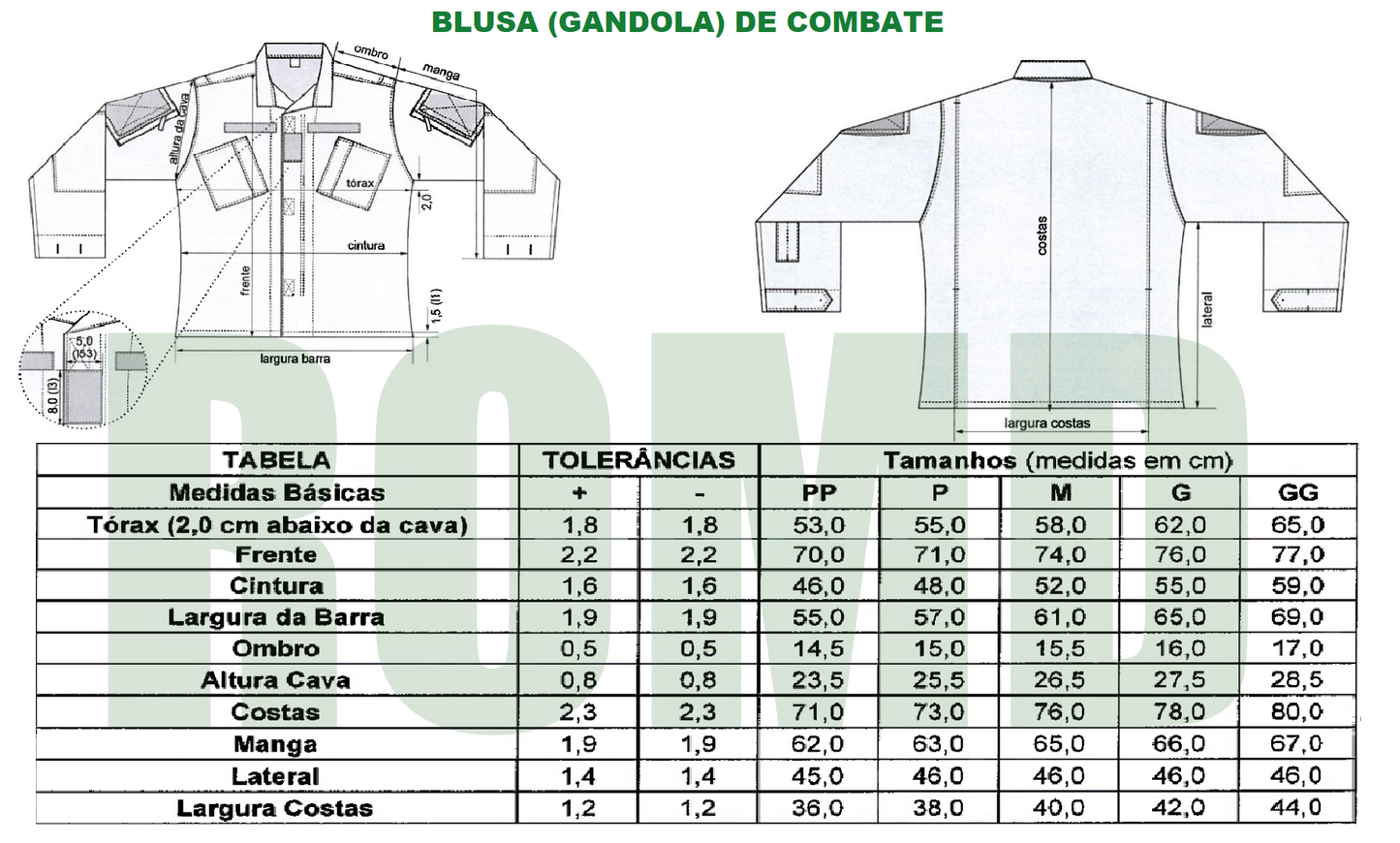 Uniforme Exército: BLUSA (gandola) DE COMBATE CAMUFLADA do novo conjunto camuflado Exército COM BORDADOS