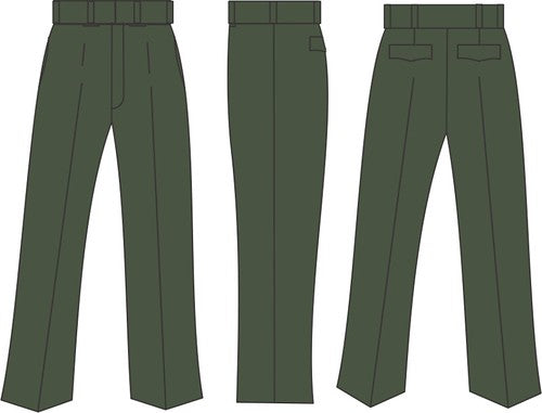 Calça feminina verde-oliva Exército MODELO NOVO (com bolsos)