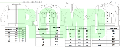 Blusão verde-oliva Masculino Exército
