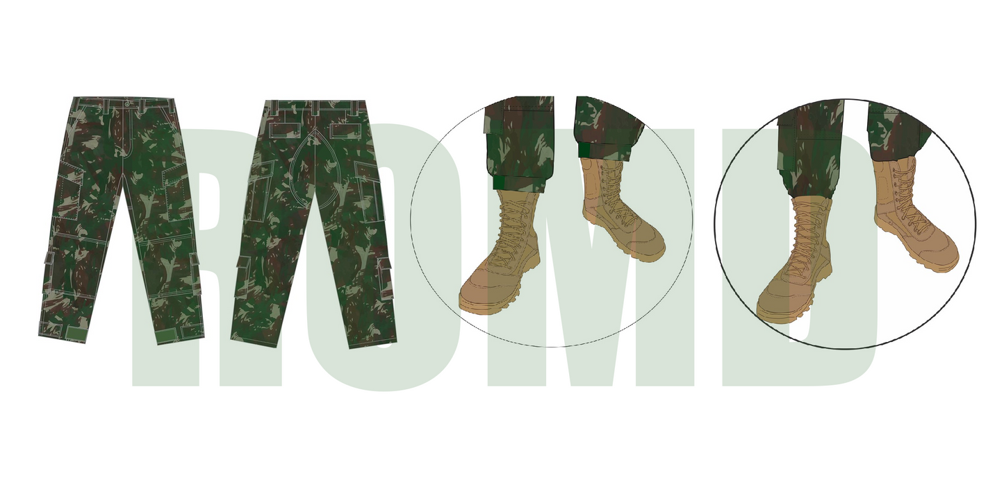 Uniforme Exército: CALÇA DE COMBATE CAMUFLADA do novo conjunto camuflado Exército