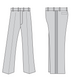 Uniforme Exército: Calça cinza-claro (unissex) para túnica medidas masculinas