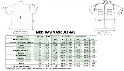 Uniforme Exército: Camisa meia manga bege masculina MODELO ANTIGO