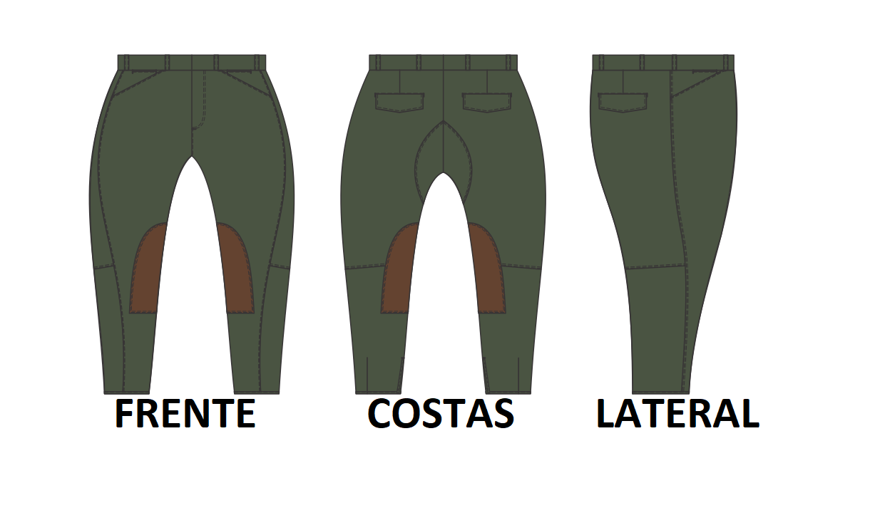 Culote verde oliva Exército (montaria) FEMININO