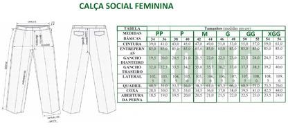 Calça feminina verde-oliva Exército MODELO NOVO (com bolsos) unissex