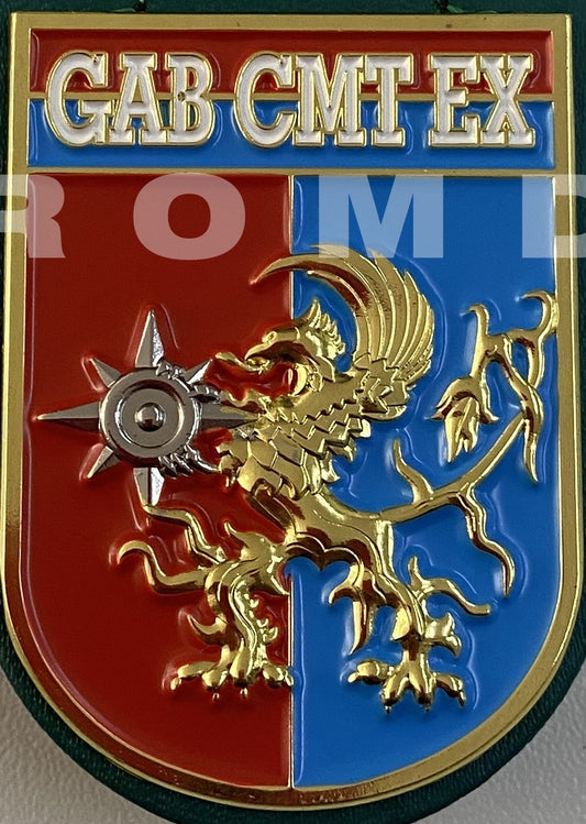Distintivo metálico de Organização Militar GABINETE COMANDANTE EXÉRCITO - 3D ALTO-RELEVO (un) MODELO NOVO