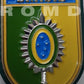 Distintivo metálico de Organização Militar BRASIL MISSÃO NO EXTERIOR - 3D ALTO-RELEVO (un) MODELO NOVO