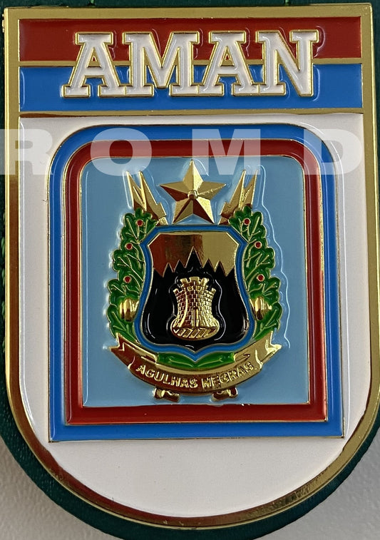 Distintivo metálico de Organização Militar AMAN - 3D ALTO-RELEVO (un) MODELO NOVO