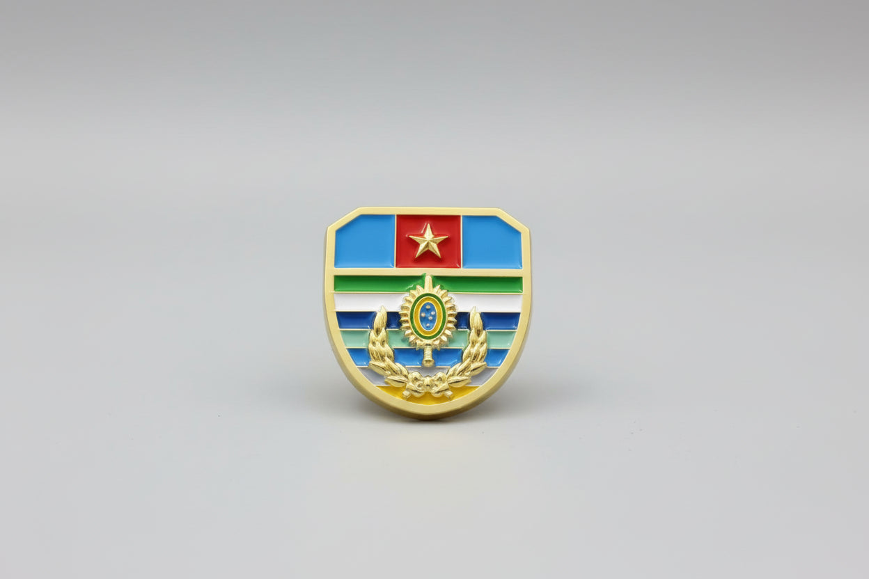 Distintivo Metálico de BOLSO (formação) EXÉRCITO - 3D ALTO-RELEVO fixação PINO