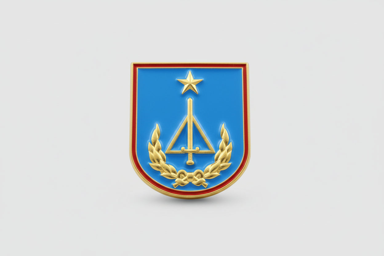 Distintivo Metálico de BOLSO (formação) EXÉRCITO - 3D ALTO-RELEVO fixação PINO